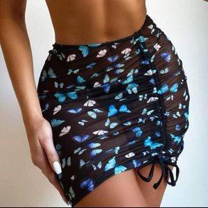 Butterfly skirt coverup bikini